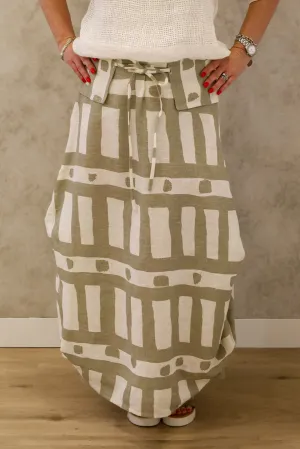 Sunday Linen Skirt in Latte