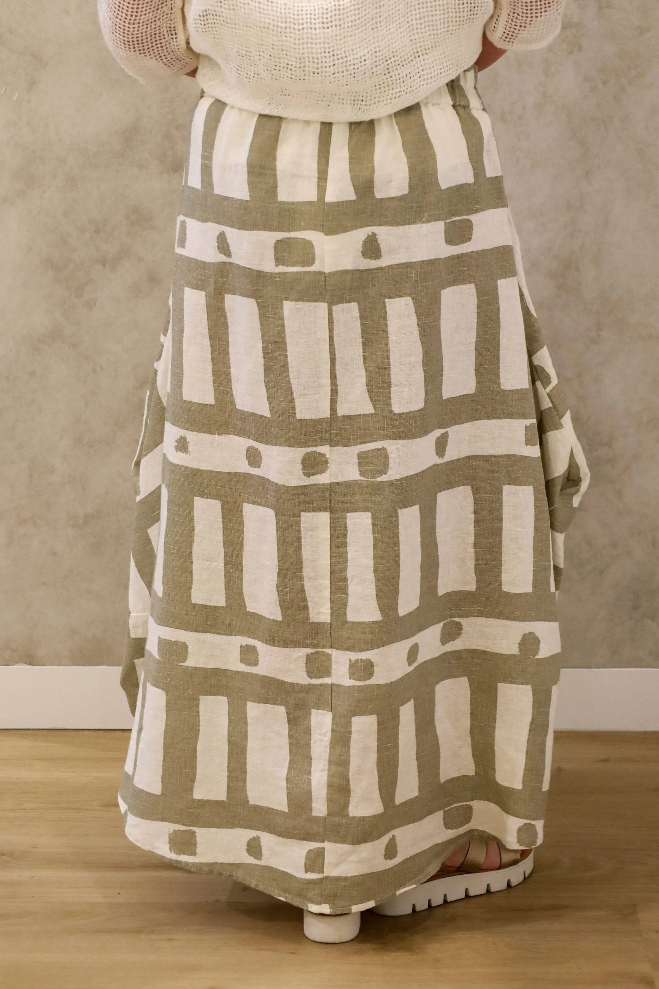Sunday Linen Skirt in Latte