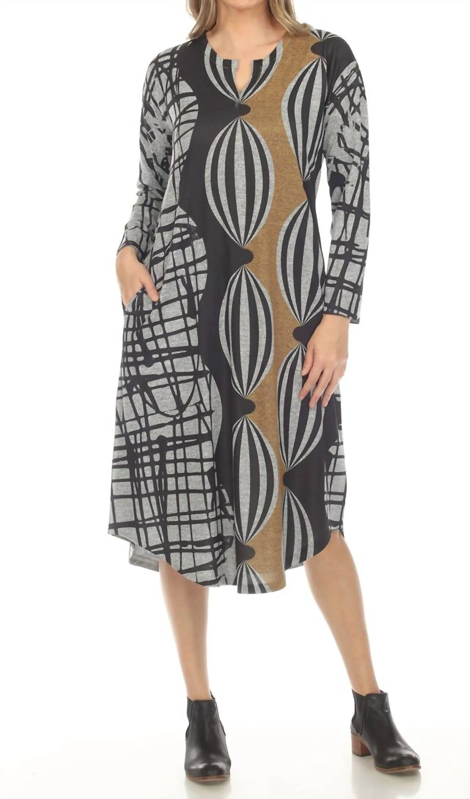 Sunglow Pocket Knit Dress In Multi