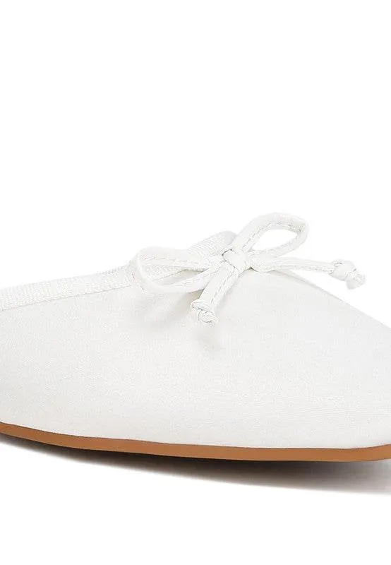 Taylena Satin Bow Detail Mules