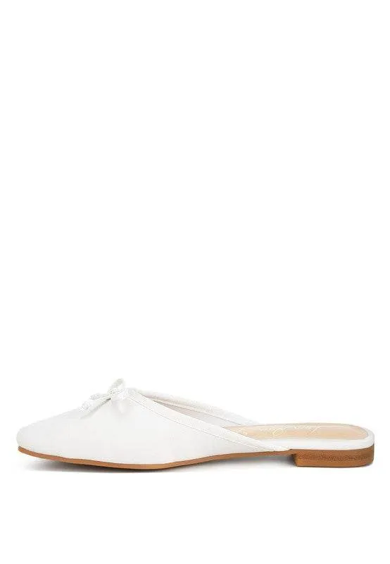 Taylena Satin Bow Detail Mules