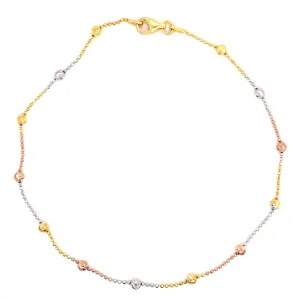 Three Tones Ankle Bracelet - 64214