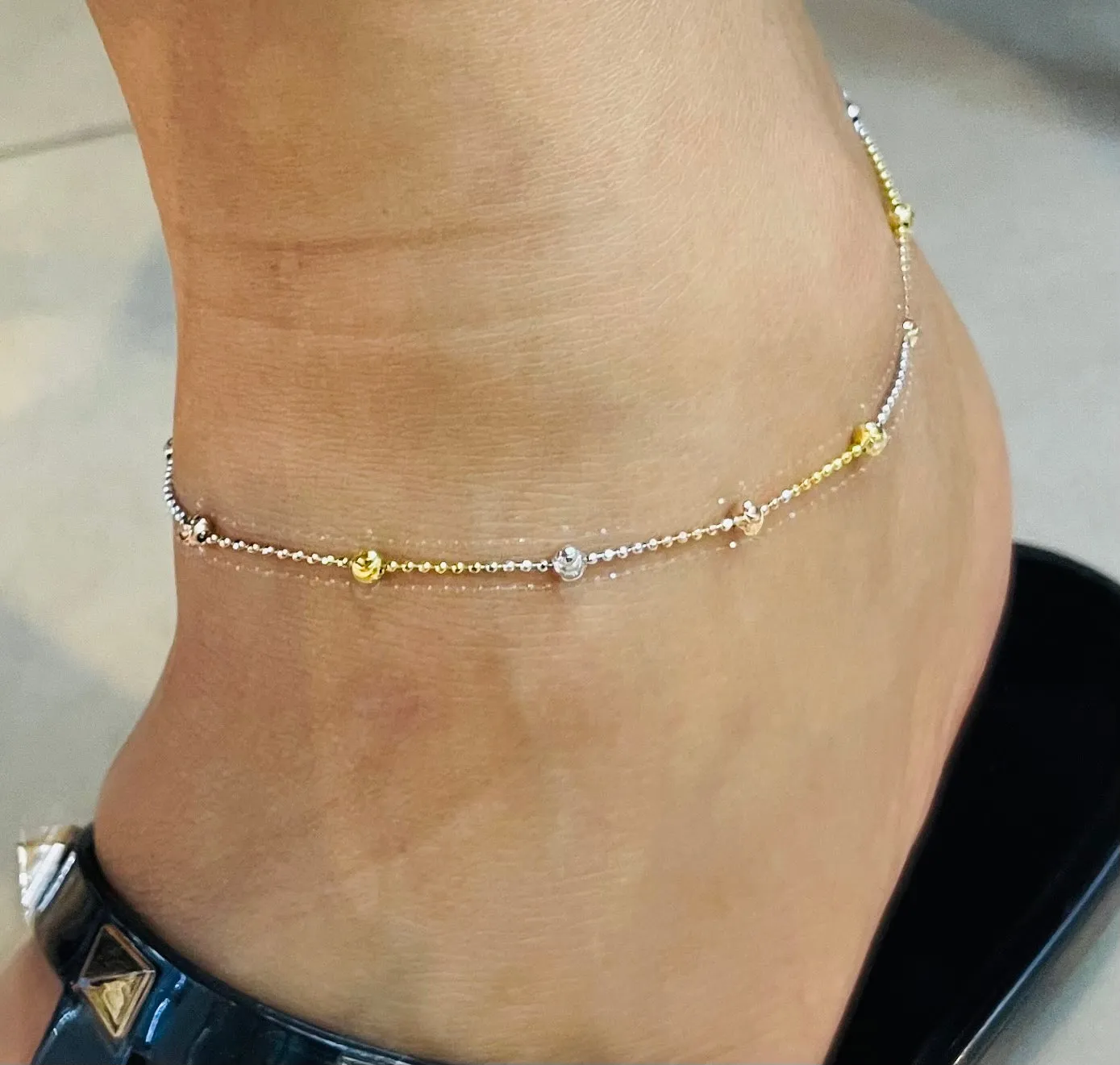 Three Tones Ankle Bracelet - 64214