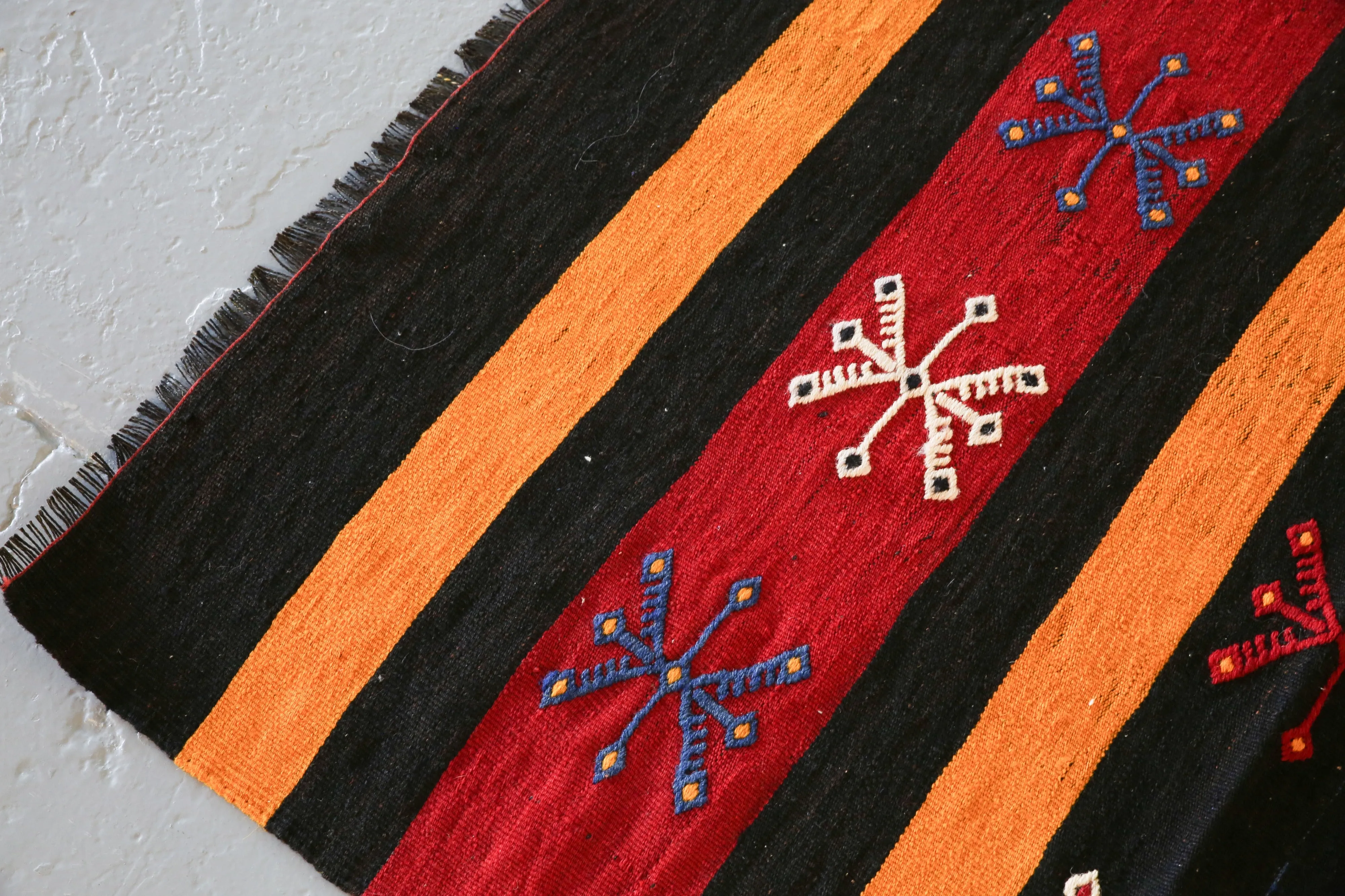 Vintage Mini Turkish Kilim Rug 2.6ftx4ft
