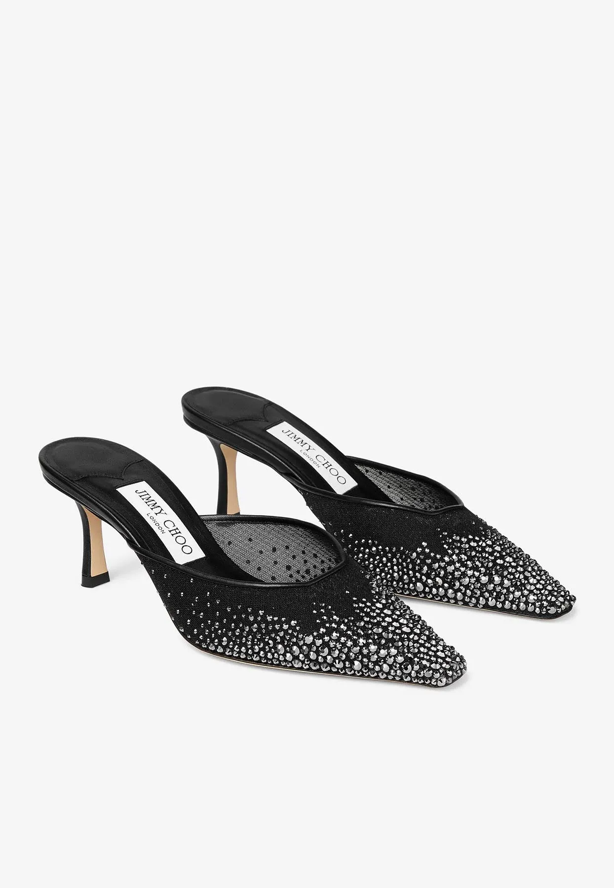 Vivi 65 Crystal-Embellished Mules