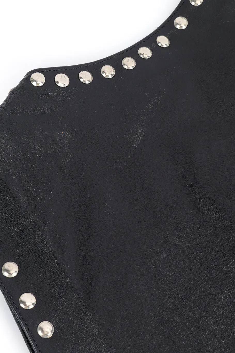 Western Motif Studded Leather Vest