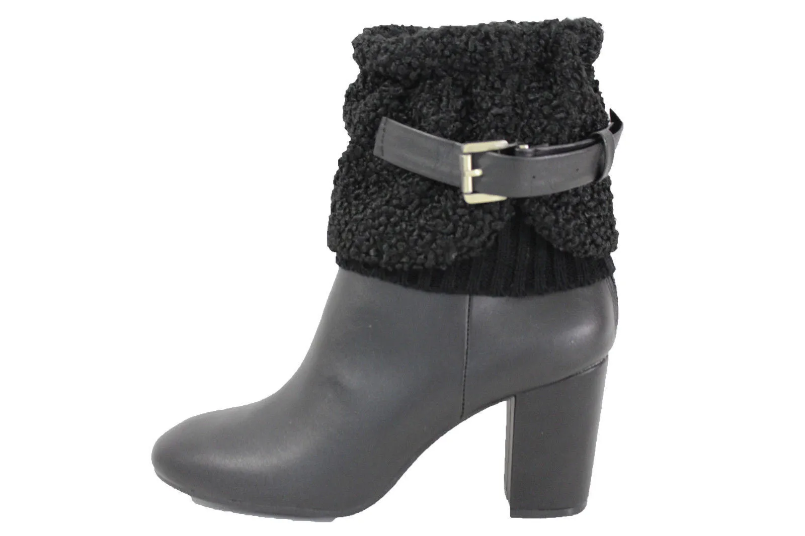 White Black Gray Pair Boots Cover Toppers Fabric Slip On Booties Warmer Knit