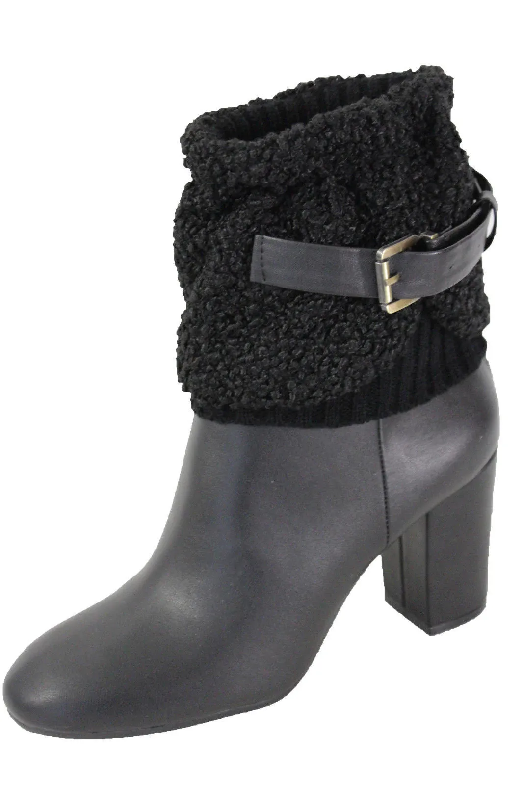 White Black Gray Pair Boots Cover Toppers Fabric Slip On Booties Warmer Knit