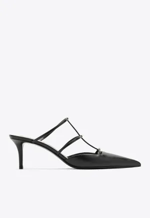 Wispy 60 Rockstud Leather Mules