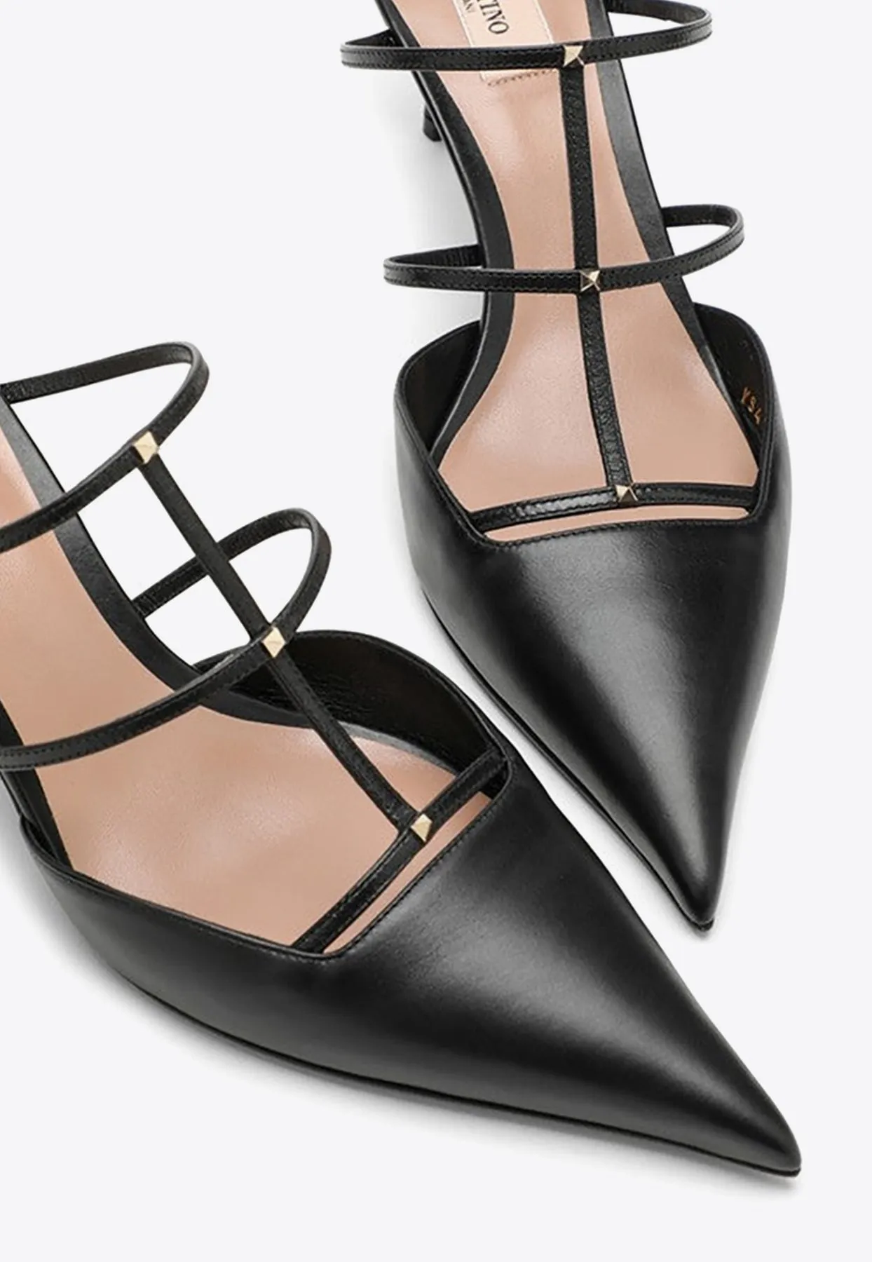 Wispy 60 Rockstud Leather Mules