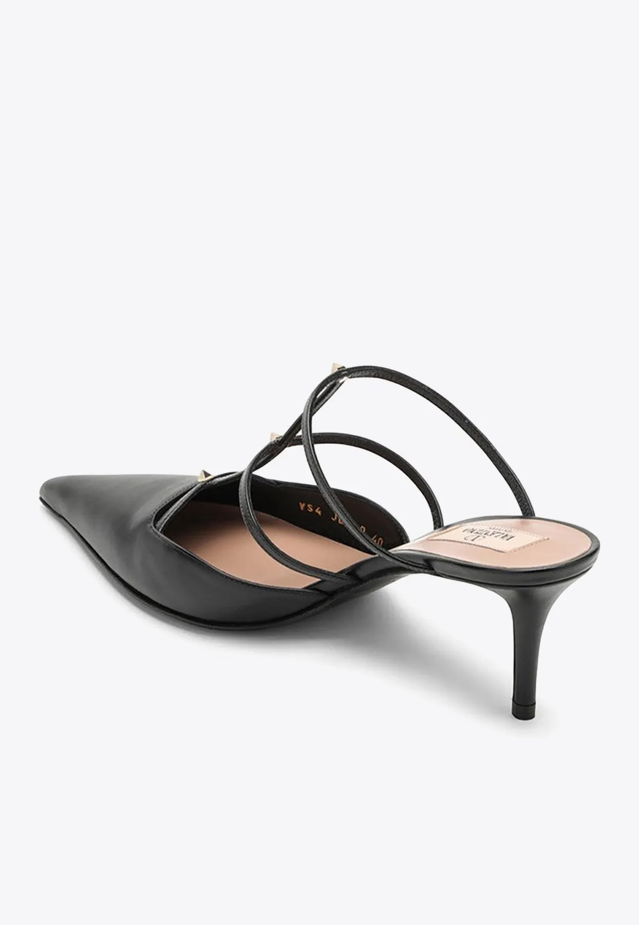 Wispy 60 Rockstud Leather Mules