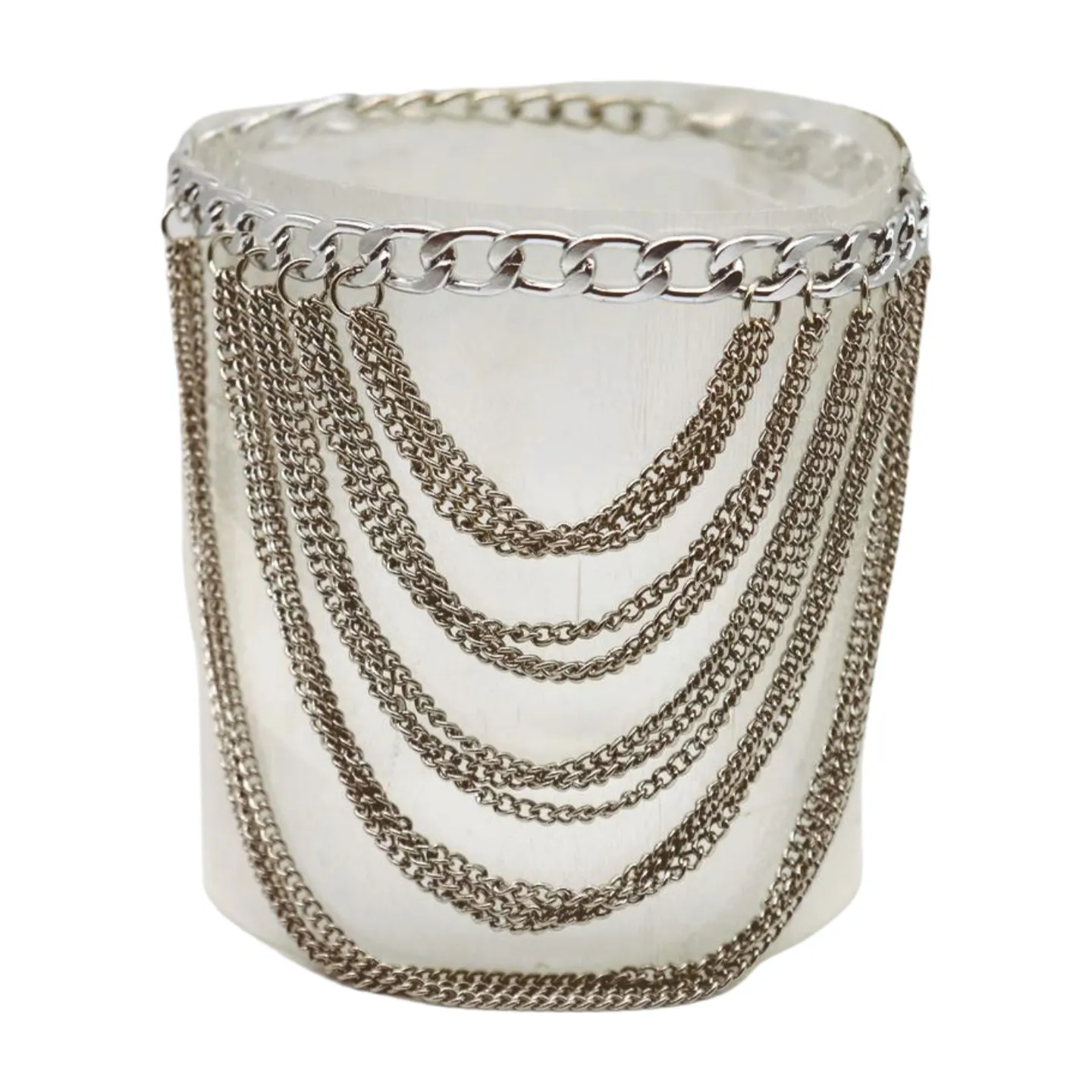 Women Silver Metal Boot Chain Bracelet Shoe Anklet Multi Strands Charm