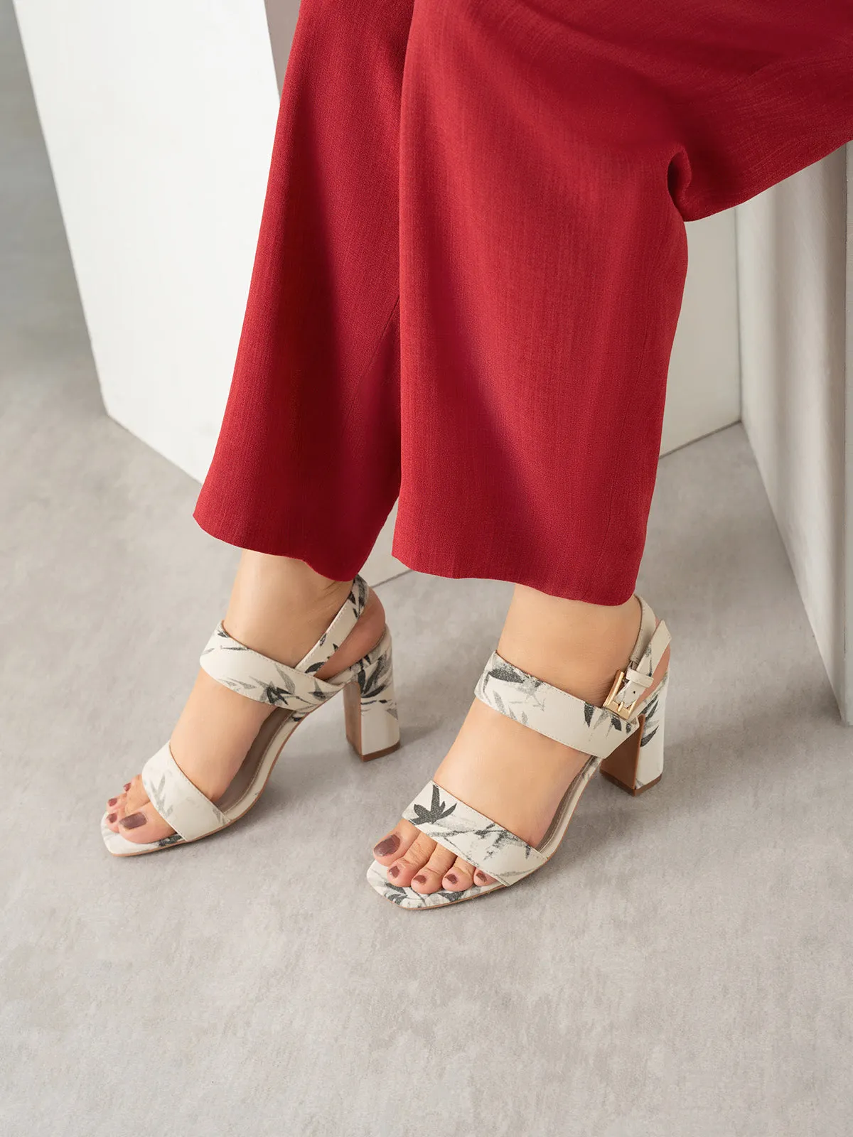Womens "MINU" Block Heels Sandals