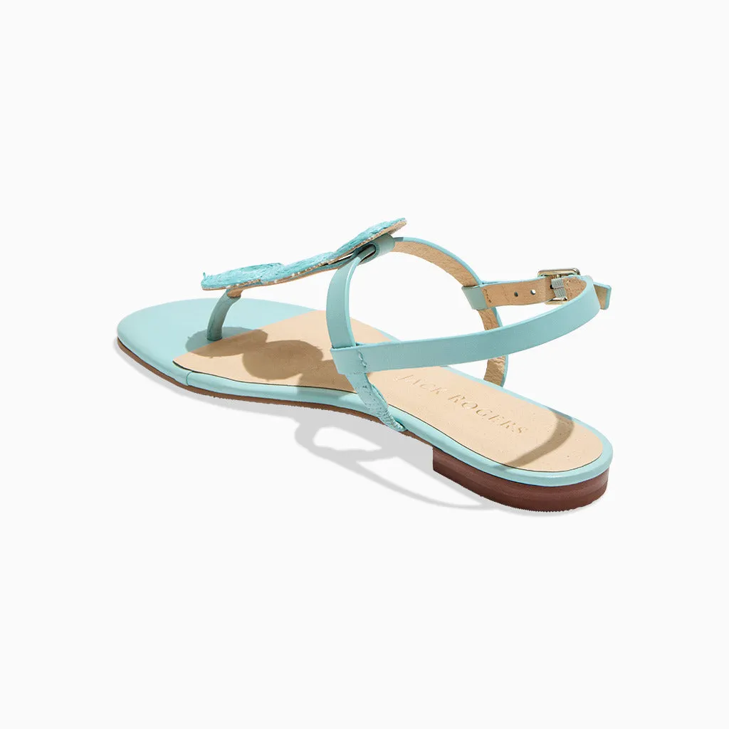 Worth Raffia Flat Sandal