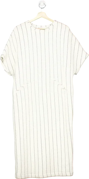Zara White Striped Dress UK L